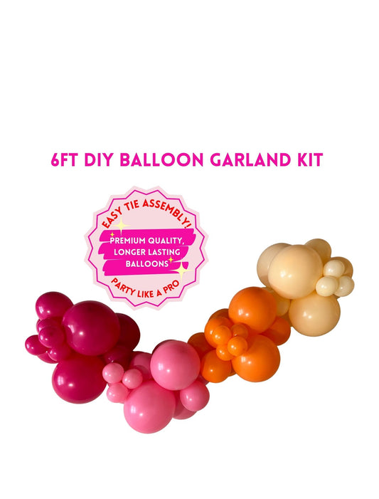 6ft "GROOVY"  DIY Balloon Garland Kit