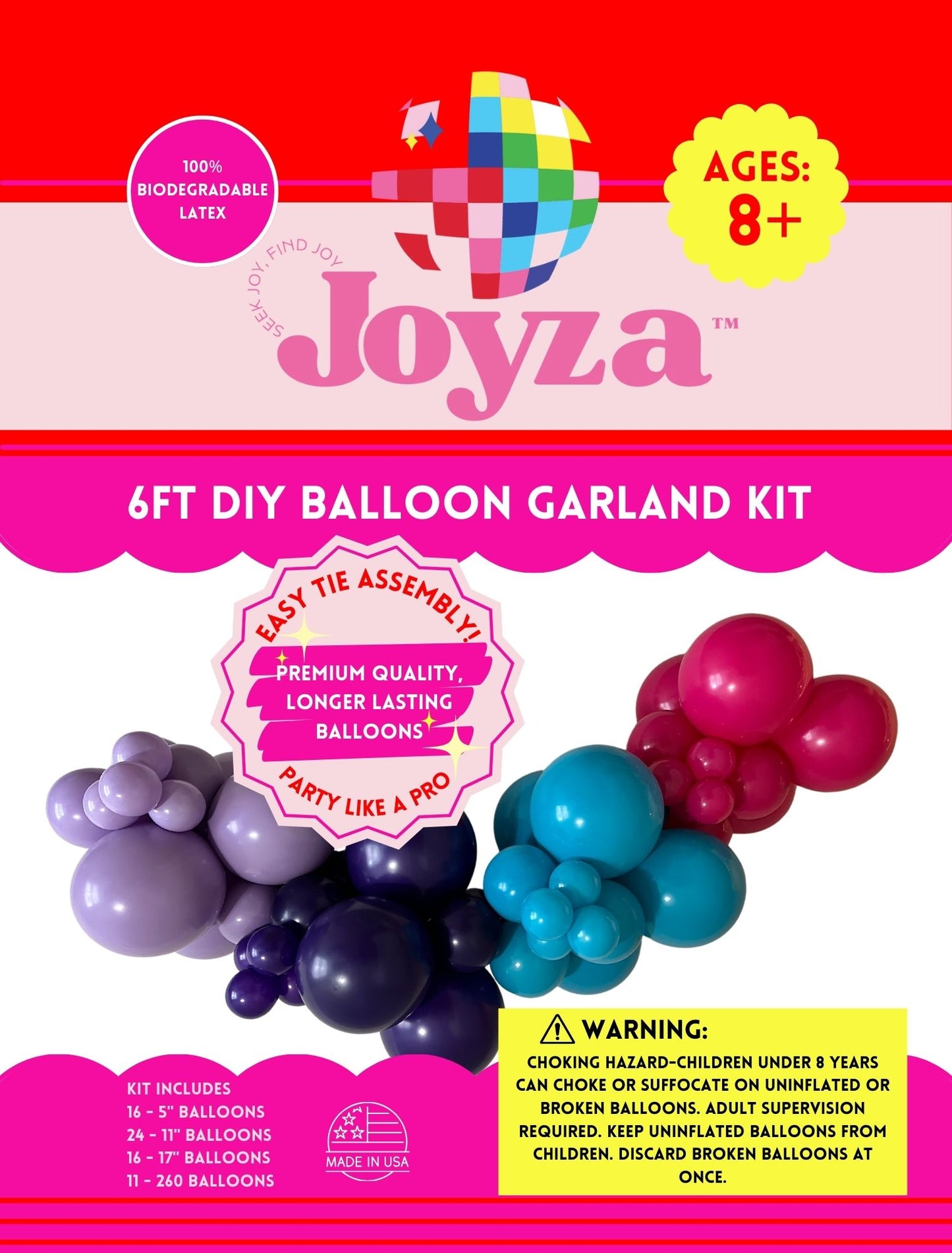 6ft "FUN" DIY Balloon Garland Kit