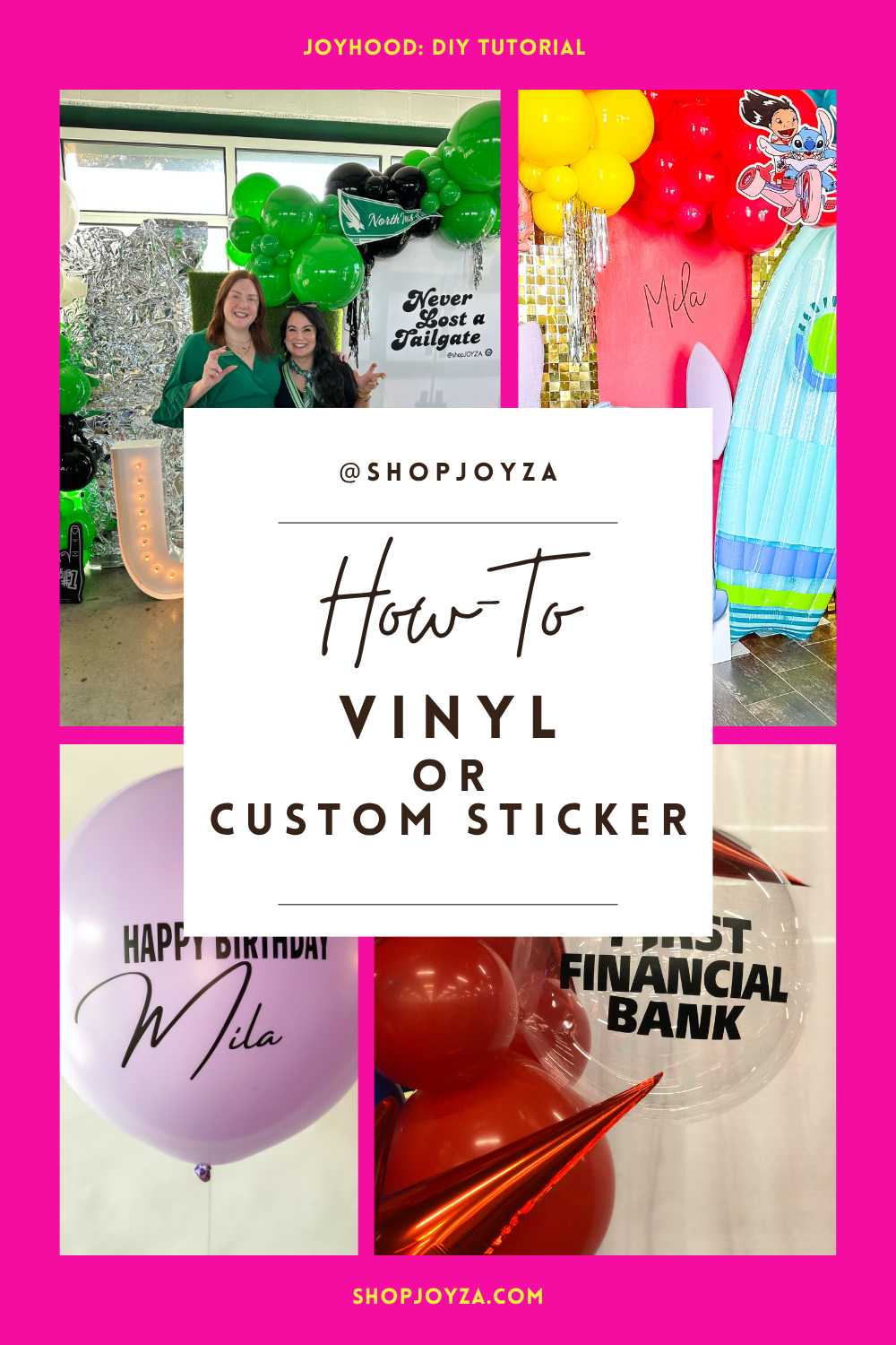 How to Make Custom Decals for Balloons & Backdrops | DIY Party Decor