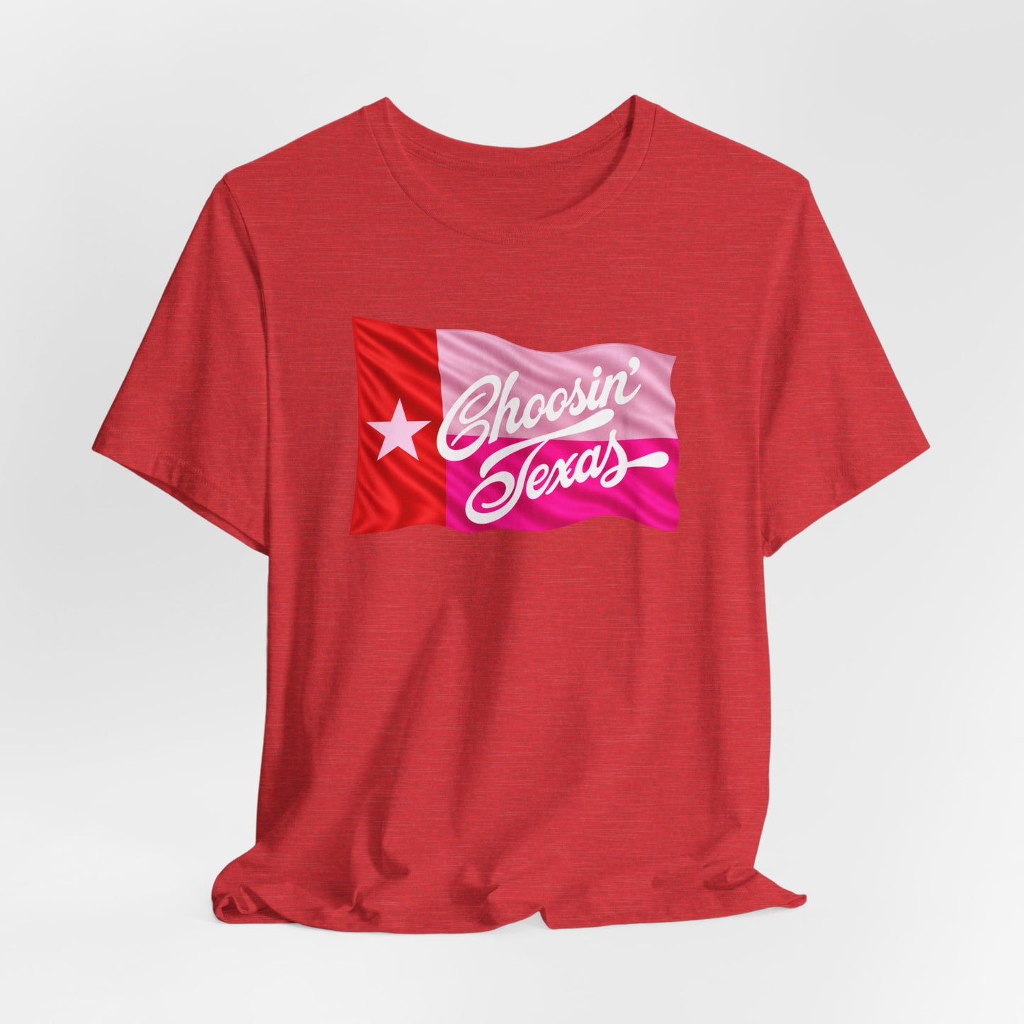 Texas Flag Tee — "Choosin' Texas" Retro Script Shirt