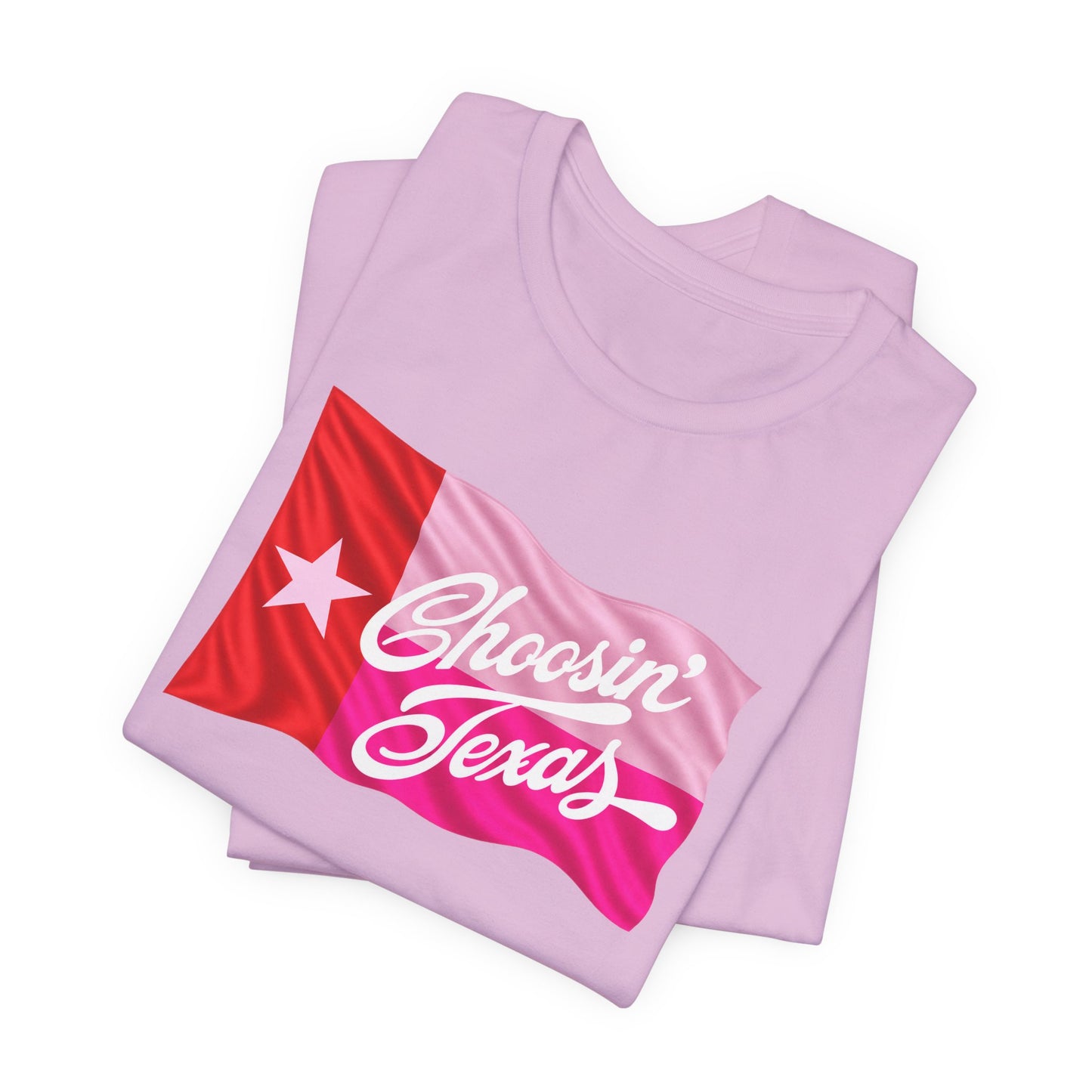 Texas Flag Tee — "Choosin' Texas" Retro Script Shirt