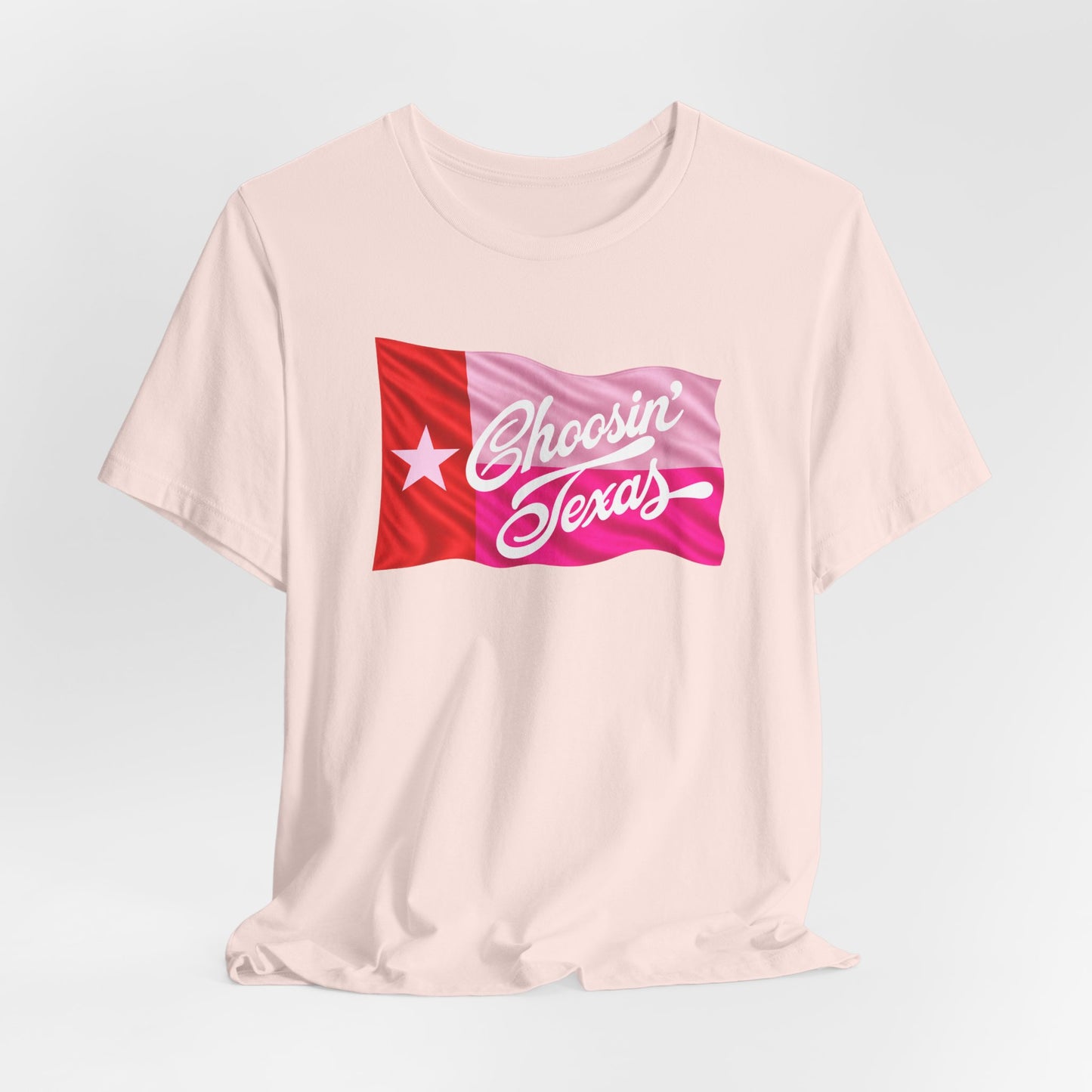 Texas Flag Tee — "Choosin' Texas" Retro Script Shirt