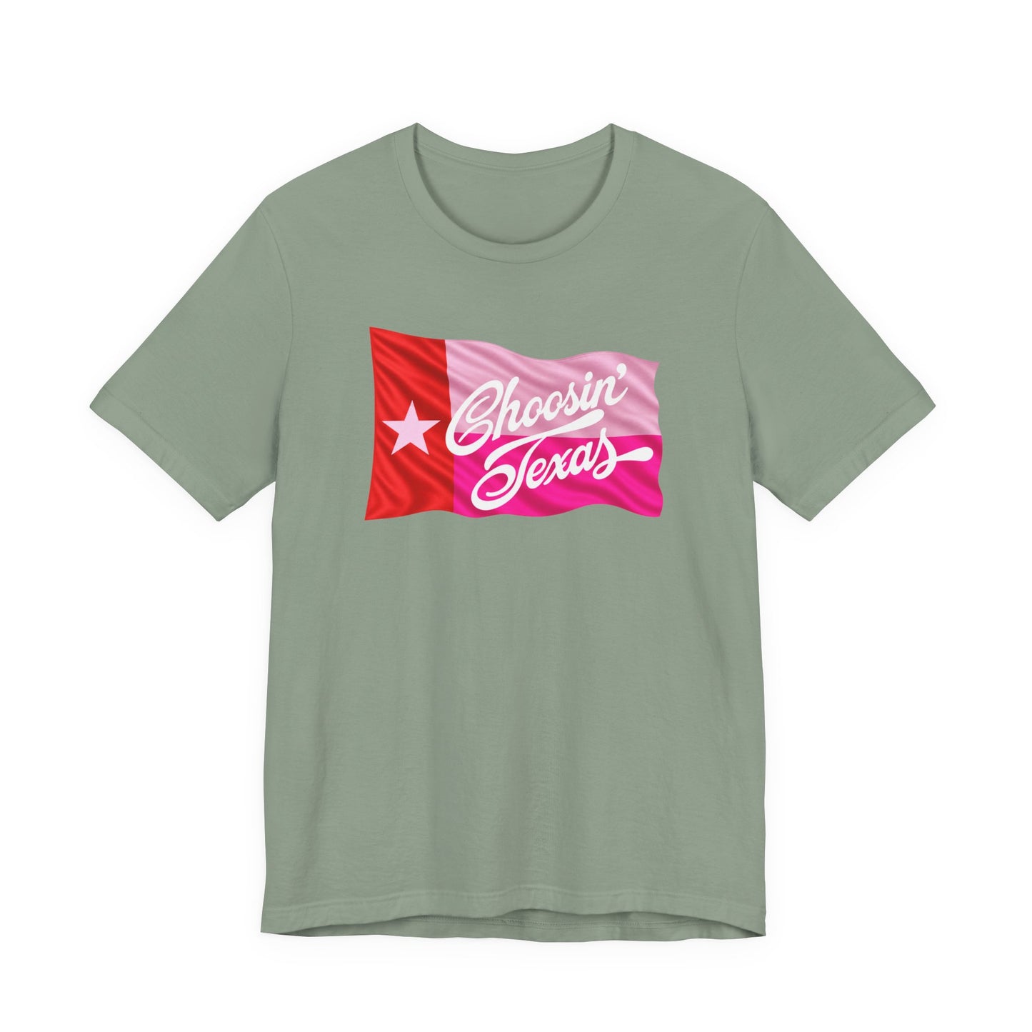 Texas Flag Tee — "Choosin' Texas" Retro Script Shirt