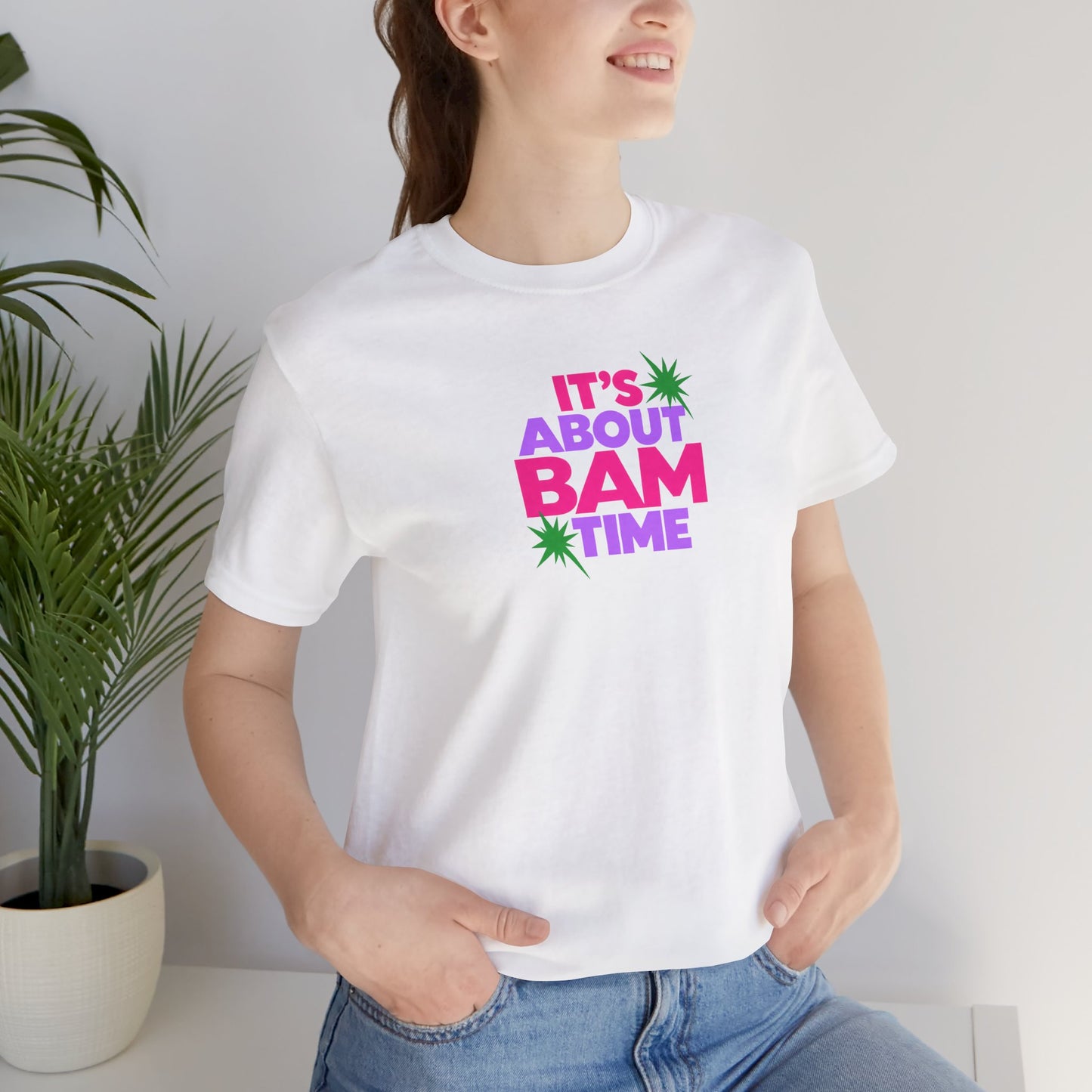 T-Shirt — "It's About Bam Time" Tropical Graphic Tee