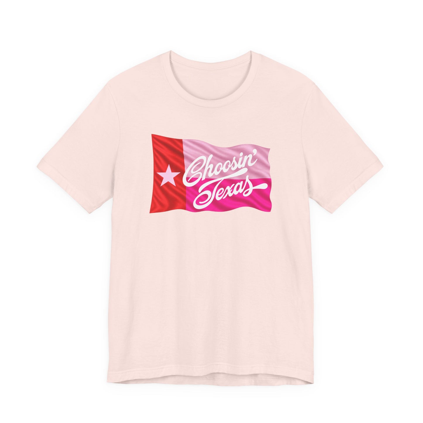 Texas Flag Tee — "Choosin' Texas" Retro Script Shirt