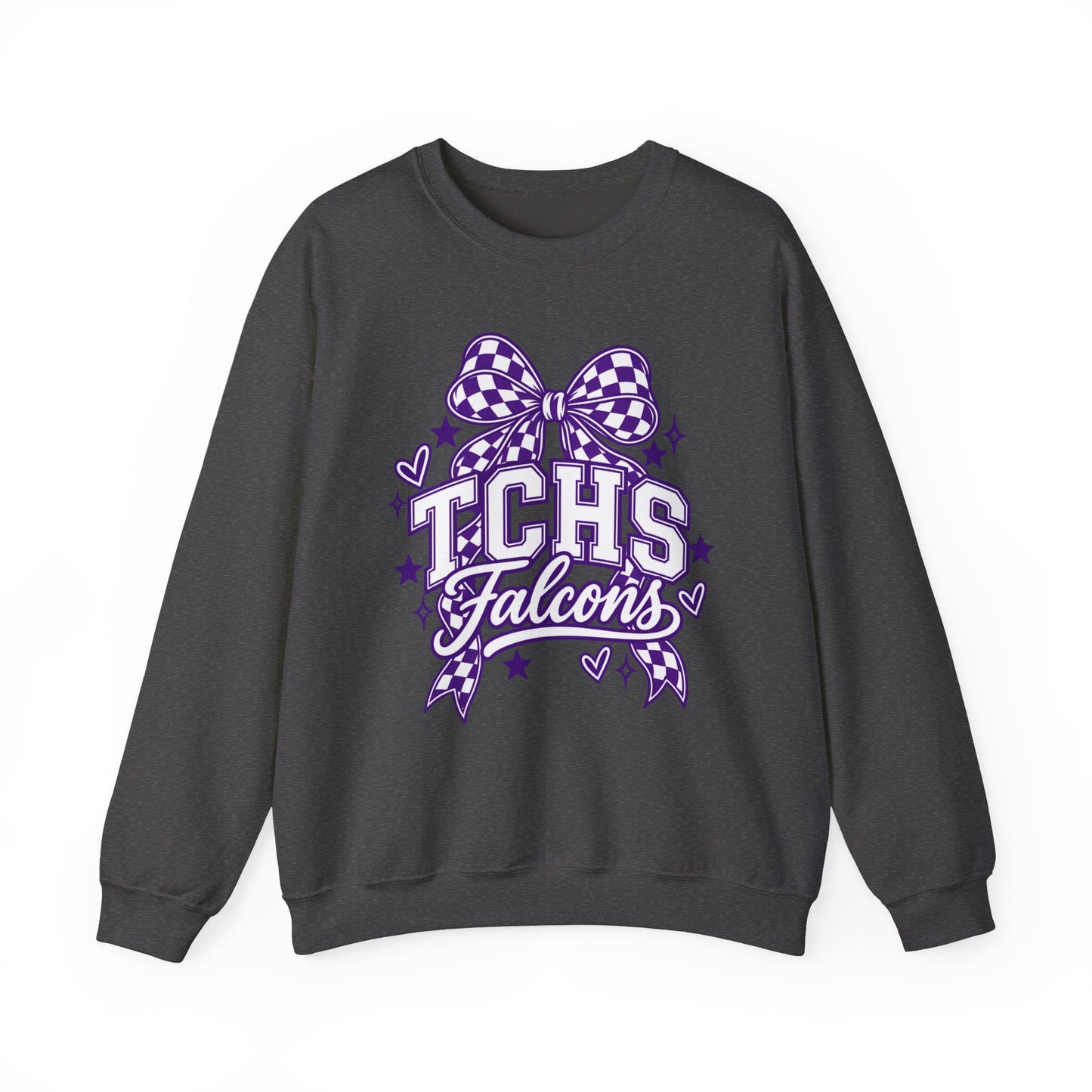 TCHS Falcons bow logo Sweatshirt | School Spirit, Purple Design