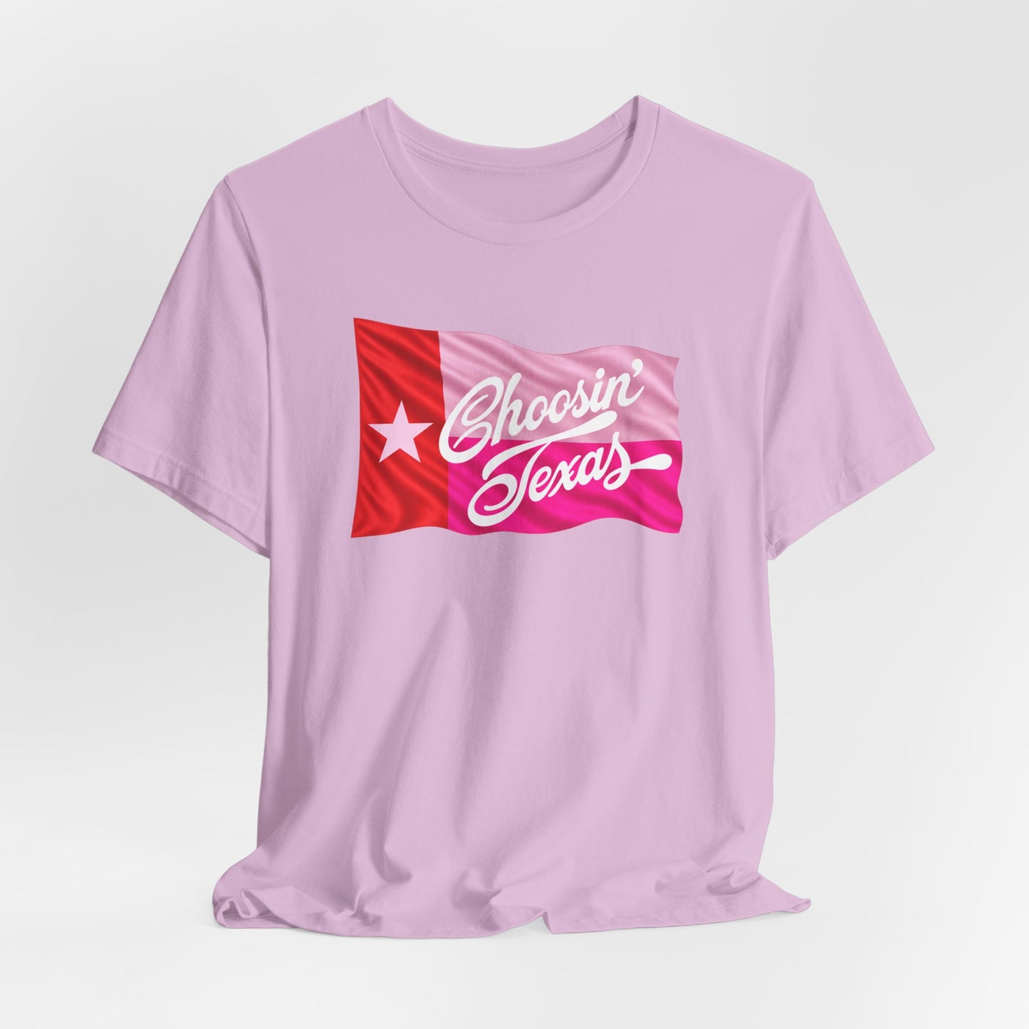 Texas Flag Tee — "Choosin' Texas" Retro Script Shirt
