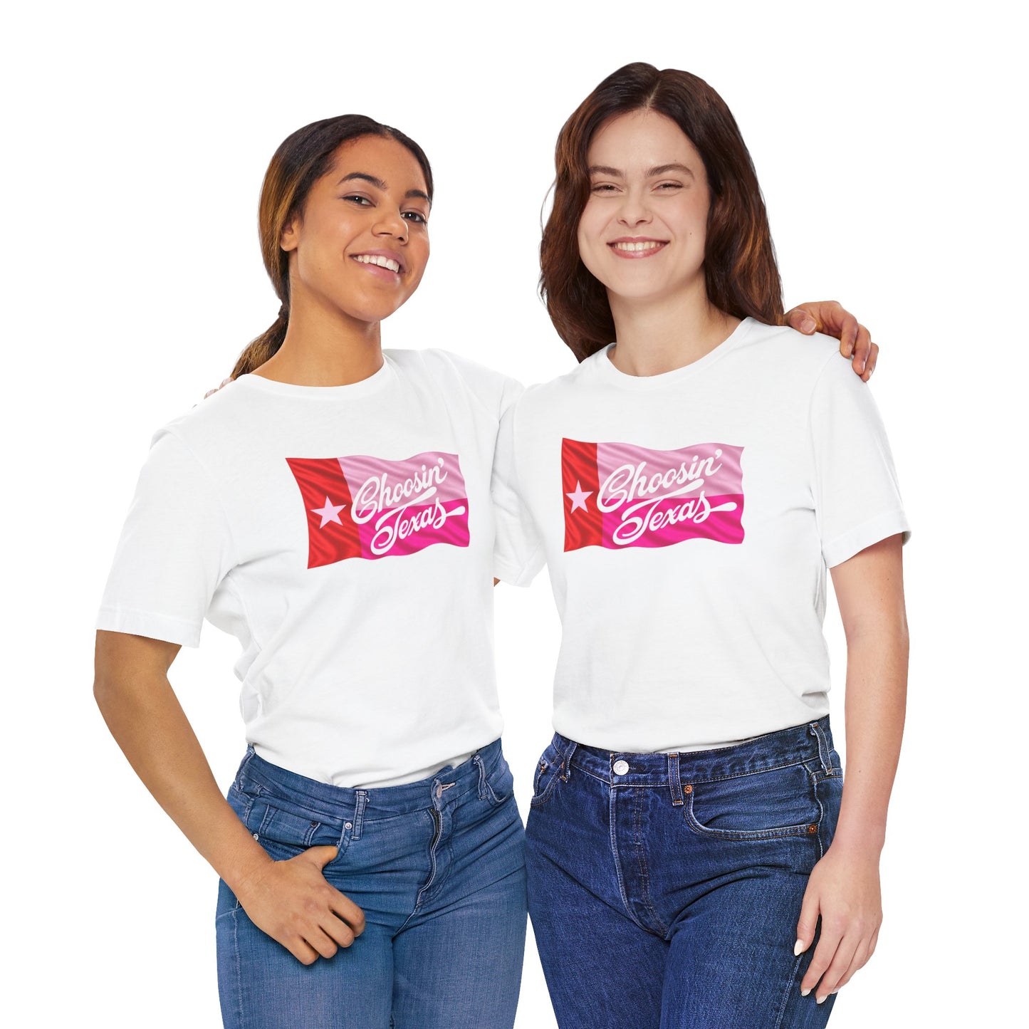Texas Flag Tee — "Choosin' Texas" Retro Script Shirt