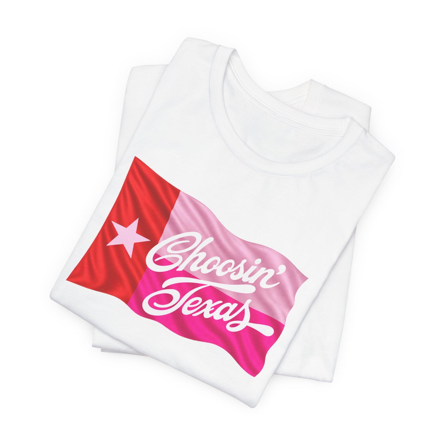 Texas Flag Tee — "Choosin' Texas" Retro Script Shirt