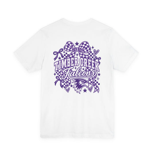 Timber Creek Falcons tee | School mascot pennant and falcon logo