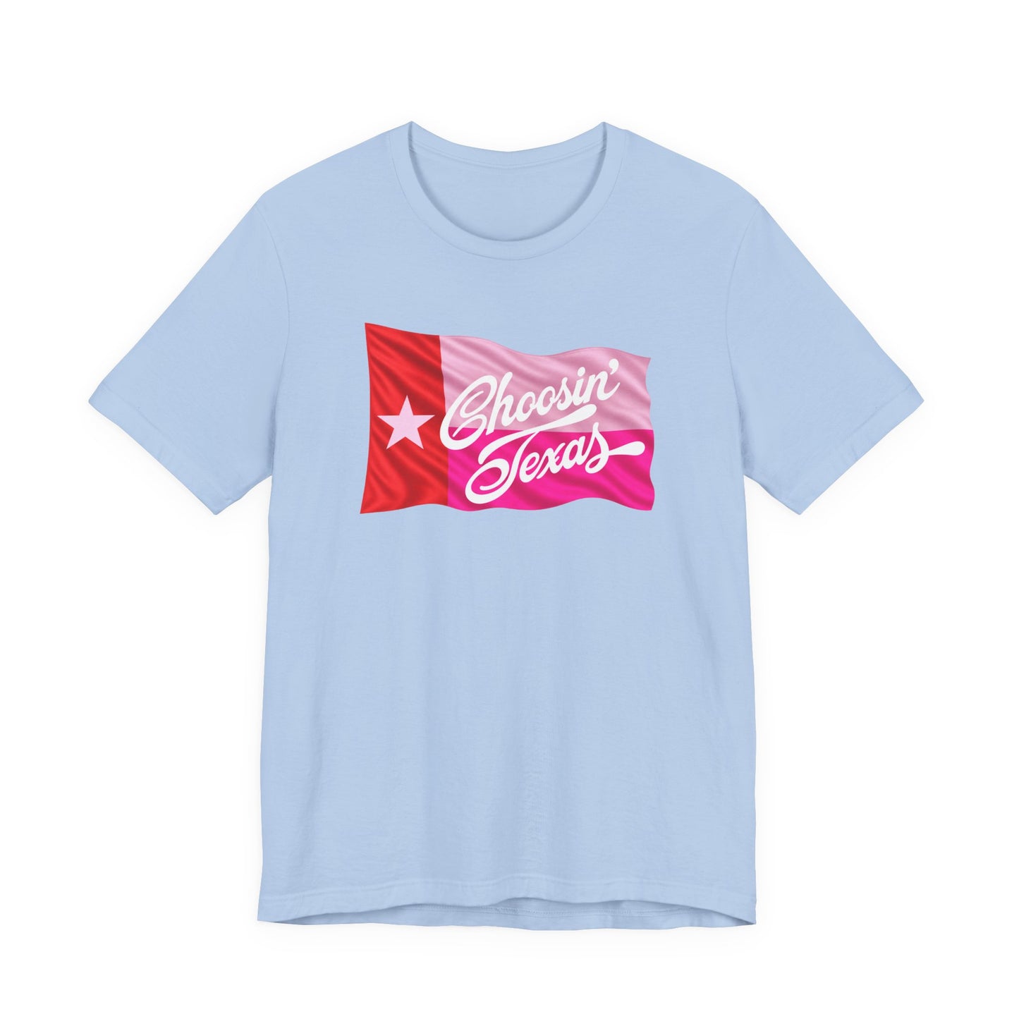 Texas Flag Tee — "Choosin' Texas" Retro Script Shirt