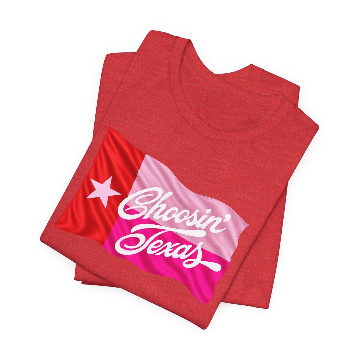 Texas Flag Tee — "Choosin' Texas" Retro Script Shirt