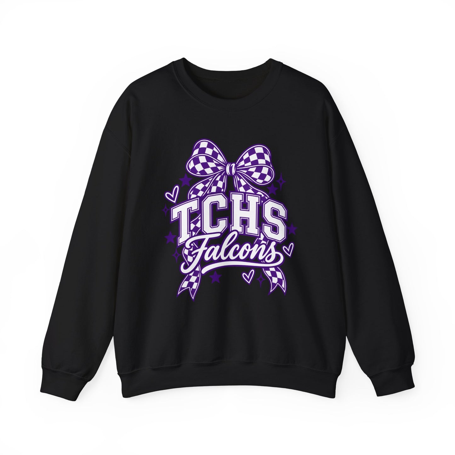 TCHS Falcons bow logo Sweatshirt | School Spirit, Purple Design