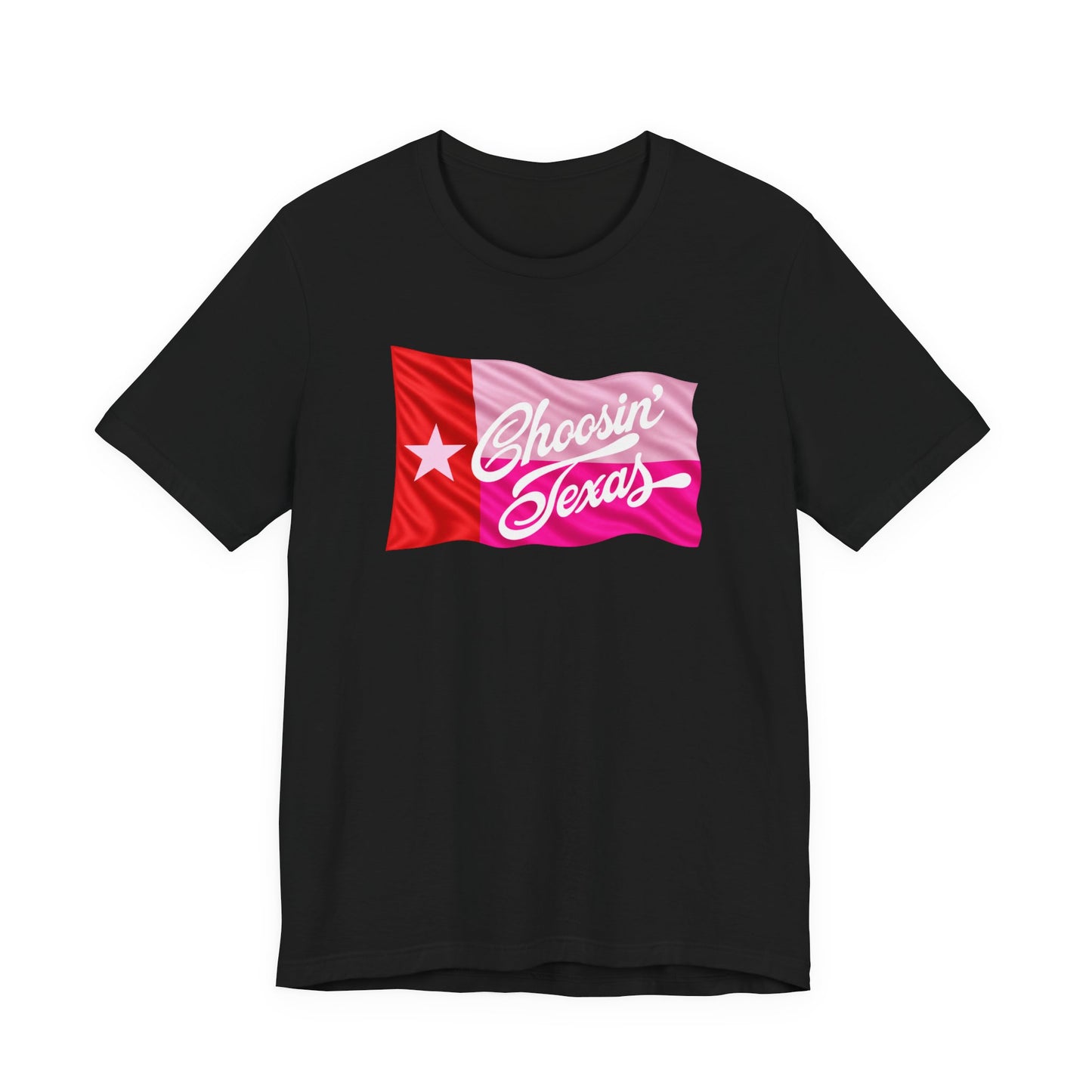 Texas Flag Tee — "Choosin' Texas" Retro Script Shirt