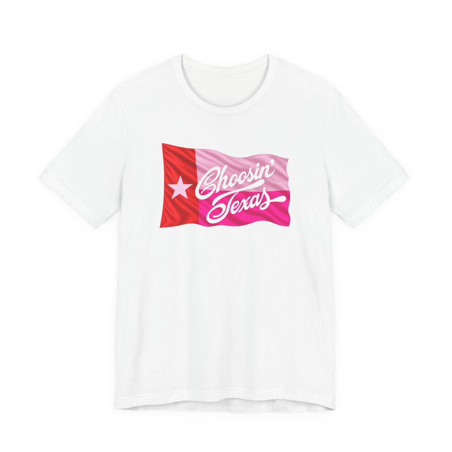 Texas Flag Tee — "Choosin' Texas" Retro Script Shirt