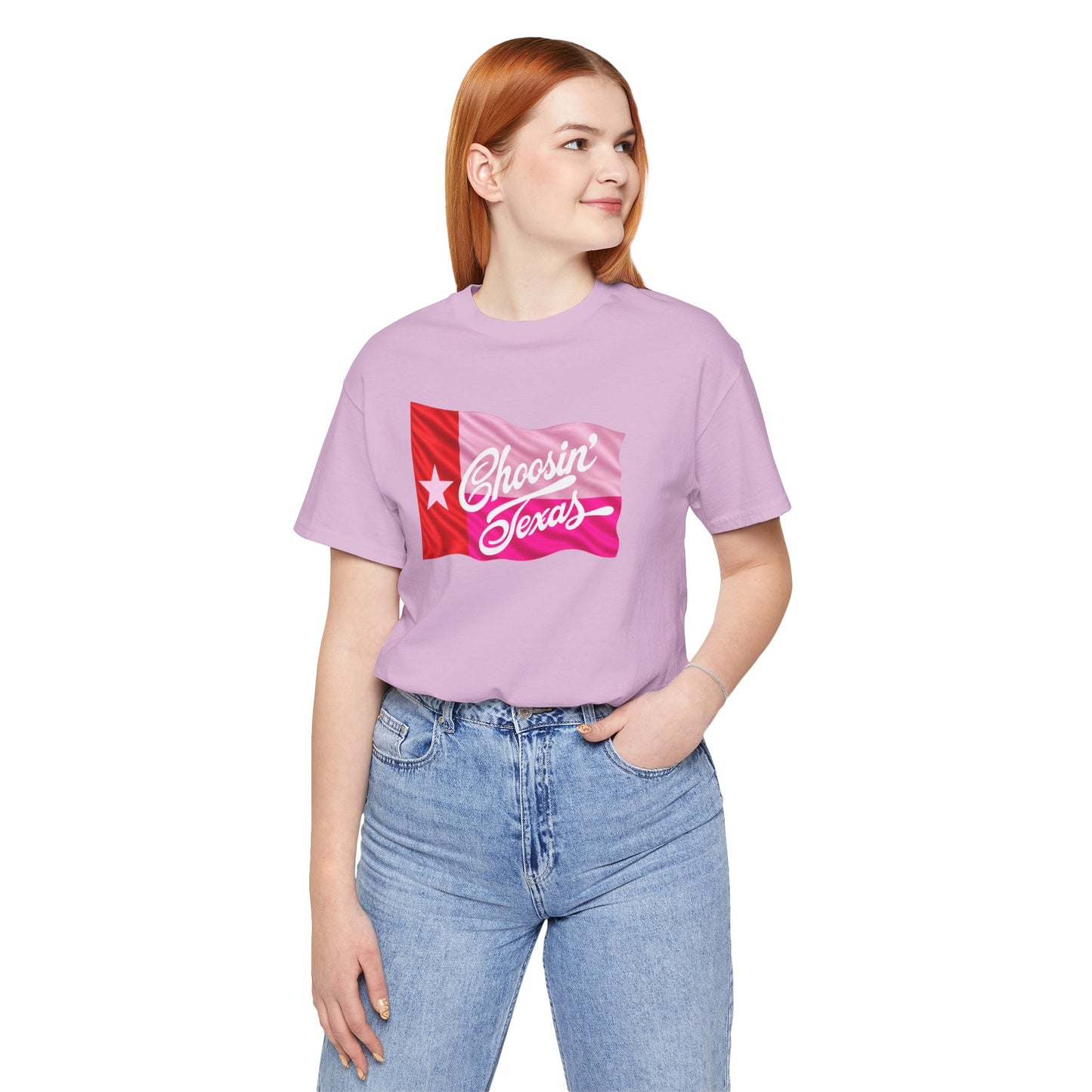 Texas Flag Tee — "Choosin' Texas" Retro Script Shirt