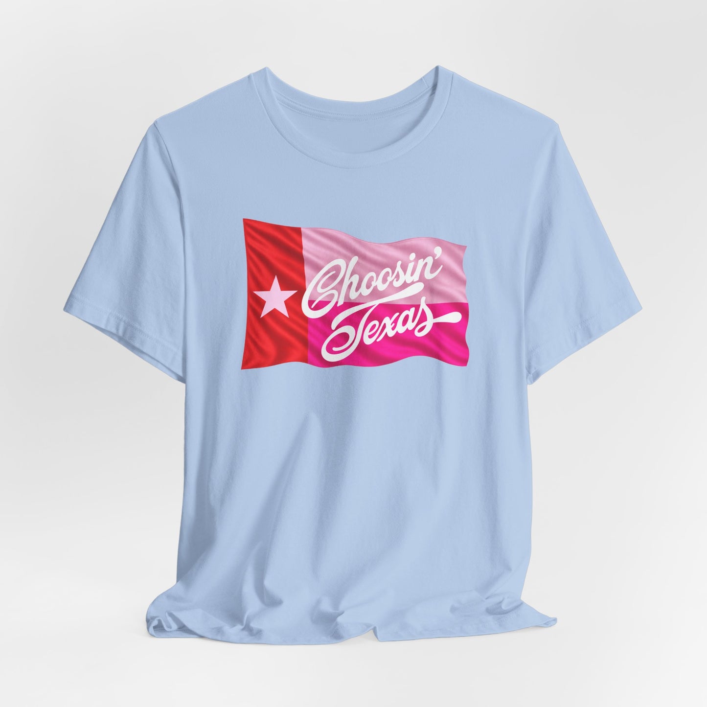 Texas Flag Tee — "Choosin' Texas" Retro Script Shirt