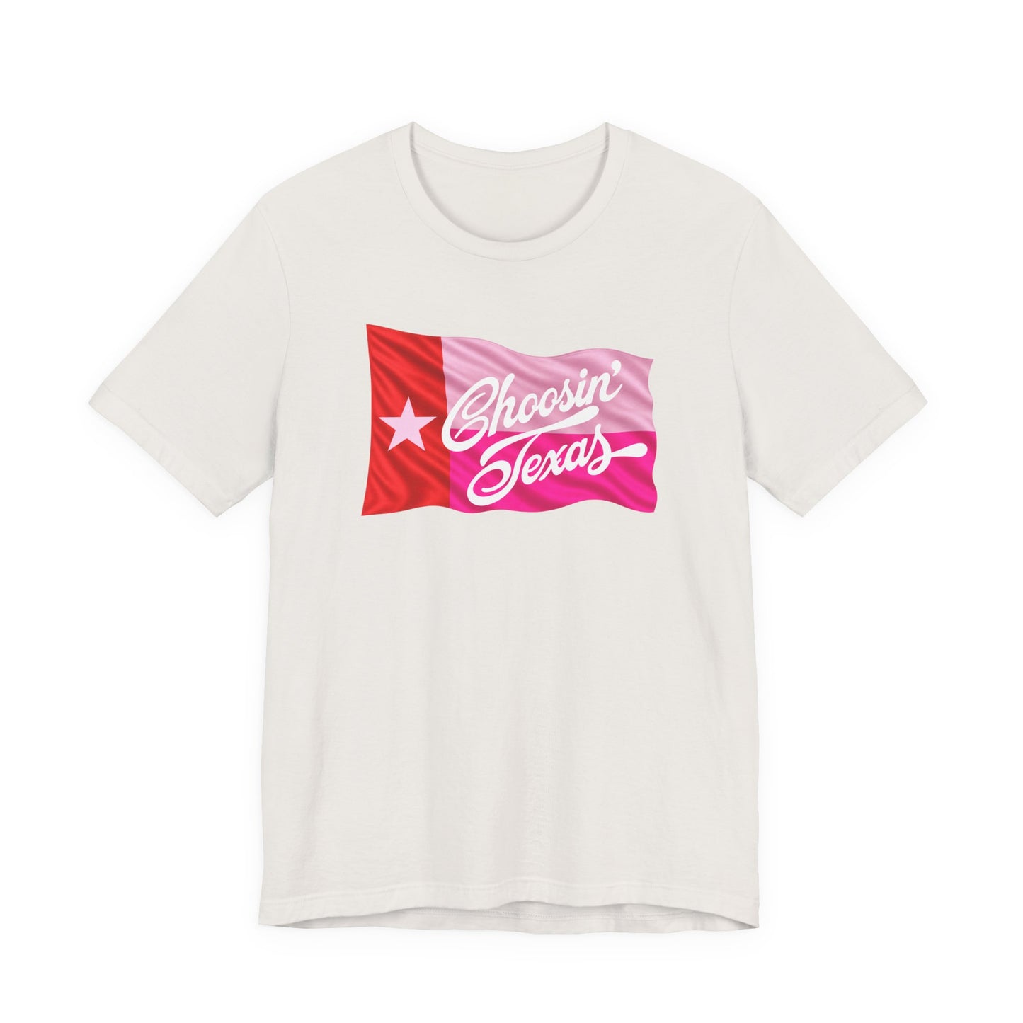 Texas Flag Tee — "Choosin' Texas" Retro Script Shirt
