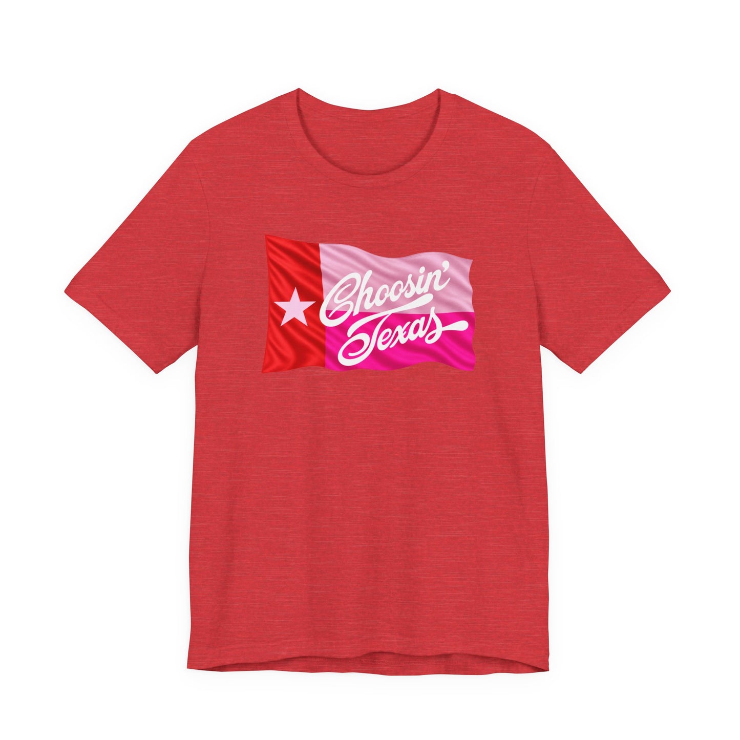Texas Flag Tee — "Choosin' Texas" Retro Script Shirt