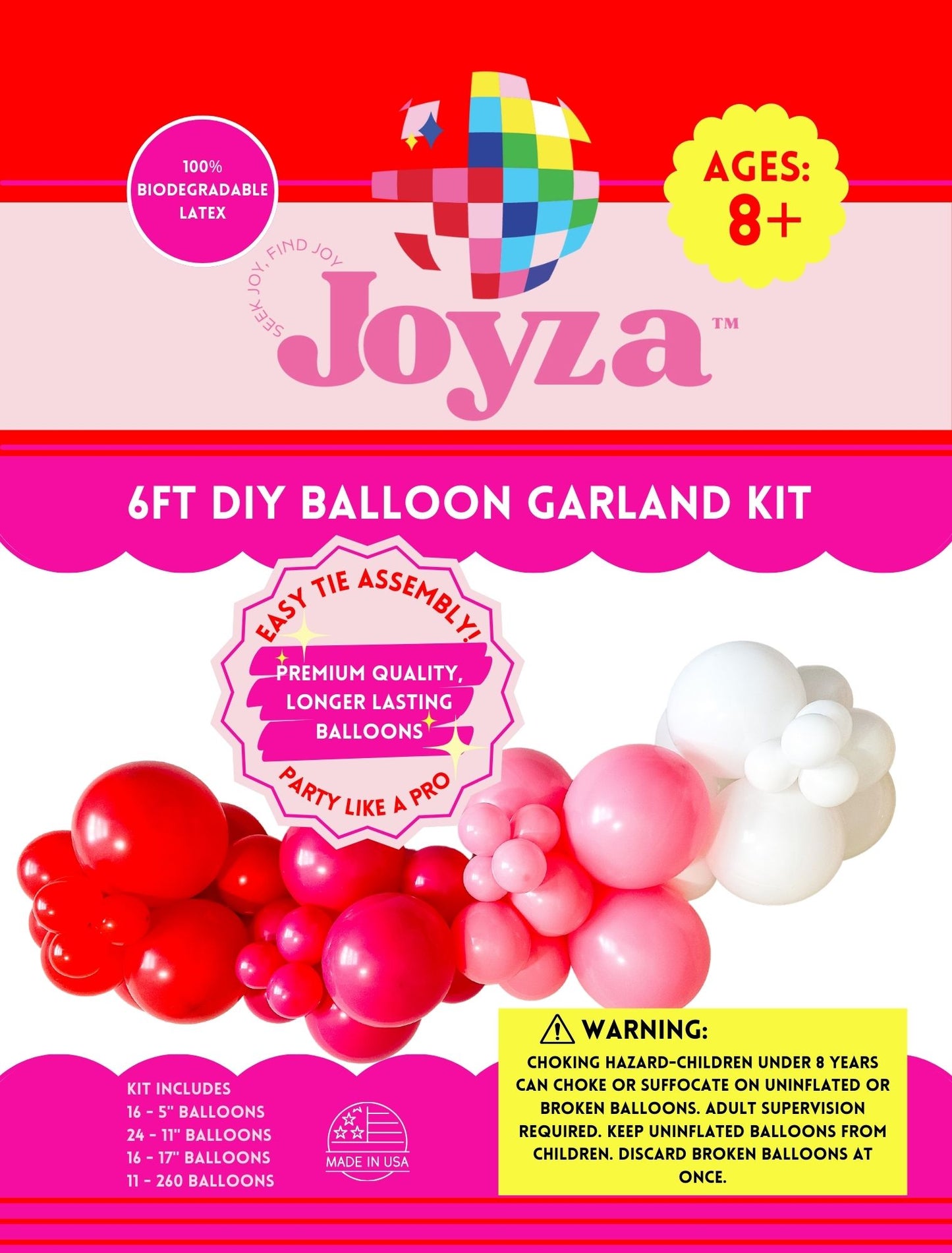6ft "LOVER" DIY Balloon Garland Kit